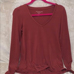 american eagle v neck long sleeve.